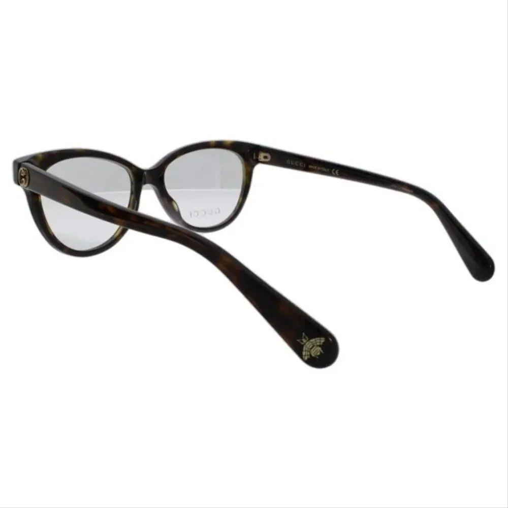 GUCCI Havana Oval Women's Eyeglasses GG0373O 002